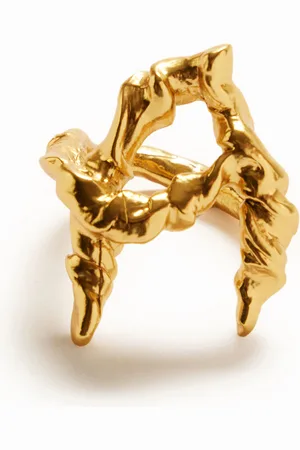 Desigual Anillo letra A baño oro Zalio - - L