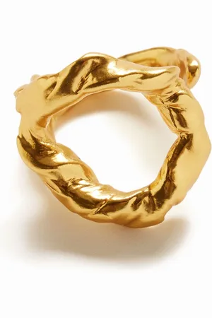 Desigual Anillo letra O baño oro Zalio - - L