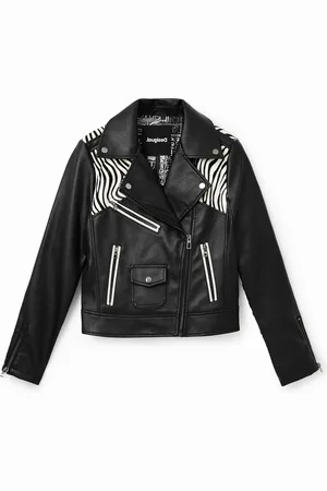 Desigual Chaqueta biker cebra - - L
