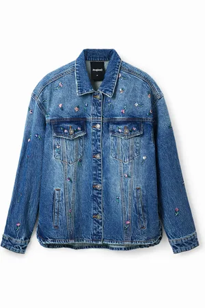 Desigual Chaqueta vaquera trucker flores - - L