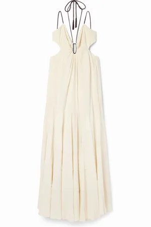 Desigual Vestido largo tirantes cut- - WHITE - L