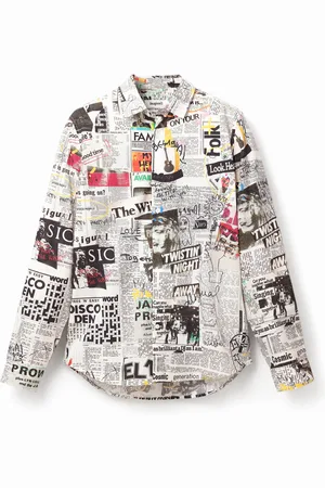 Desigual Camisa periódico arty - - L