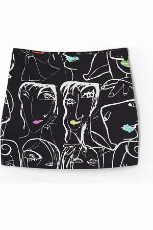 Desigual Minifalda slim caras - - L
