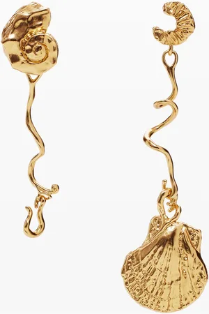 Desigual Pendientes irregulares conchas oro Zalio - - U