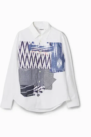 Desigual Camisa patchwork ikat - - L