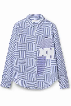 Desigual Camisa rayas patchwork - - L