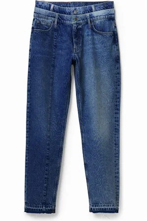 Desigual Vaqueros Carrot cintura doble - - 30