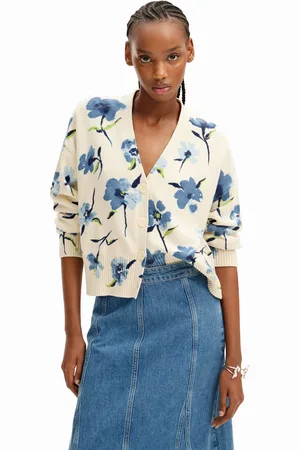 Desigual Cárdigan oversize flores - - L