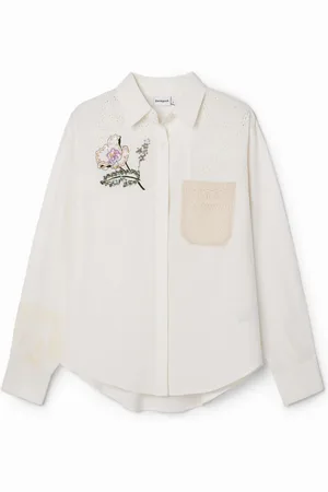 Desigual Camisa lino ganchillo - - L