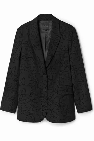 Desigual Blazer troqueada silueta flores - - S