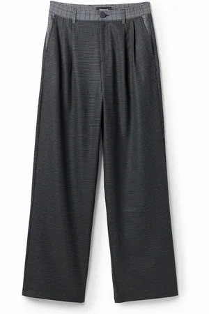Desigual Pantalón recto pata de gallo - - M