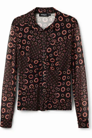 Desigual Camiseta fruncida patch - - L