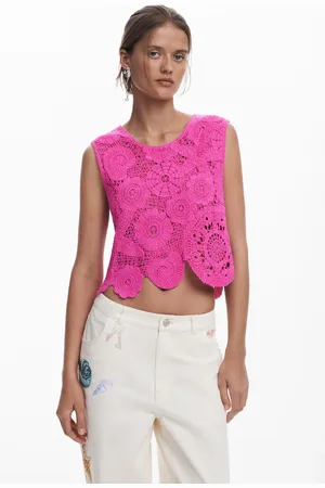 Desigual Top crochet cropped - - L