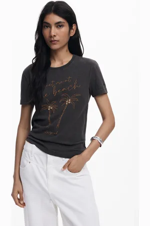 Desigual Camiseta palmeras - - L
