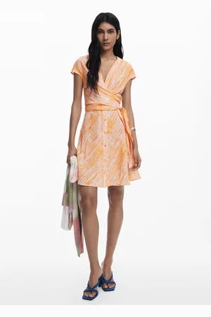 Desigual Vestido corto cruzado - - L