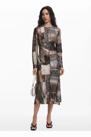 Desigual Vestido fluido animal print - - L