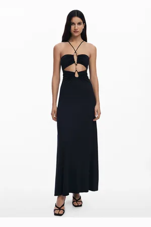Desigual Vestido escote cut- - BLACK - L