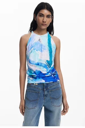 Desigual Camiseta tirantes flores - - L