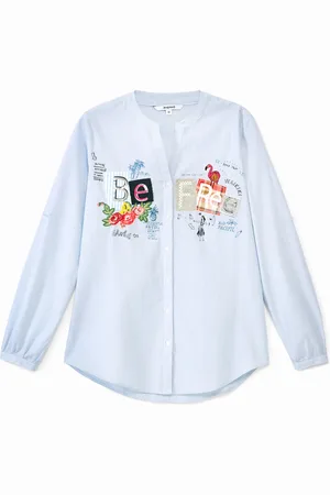 Desigual Camisa milrayas patch lettering - - L