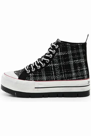 Desigual Sneakers altas plataforma tartán - - 36