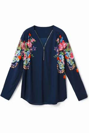 Desigual Blusa cremallera floral - - L