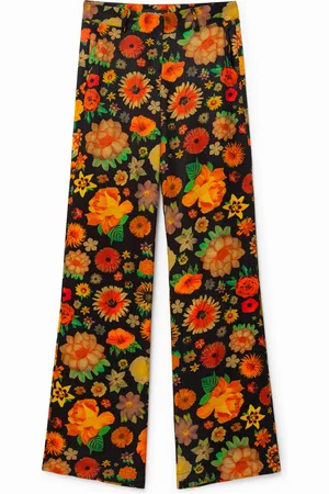 Desigual Pantalón campana floral - - 34