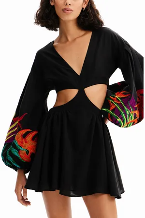 Desigual Vestido corto cut- - BLACK - L