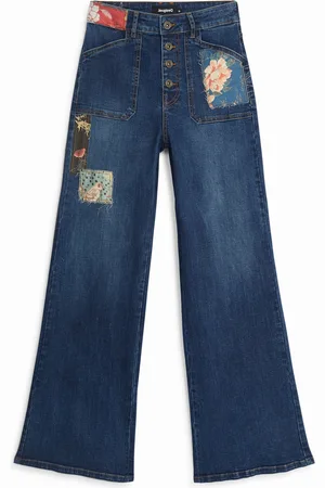 Desigual Vaquero Wide leg patch - - 34