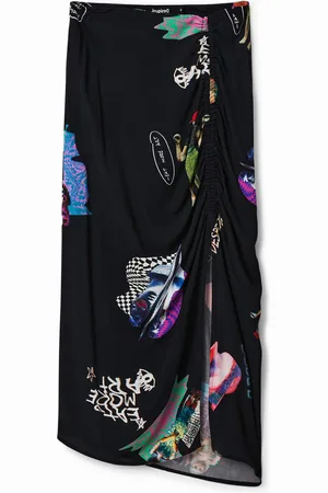 Desigual Falda midi slim collage - - M