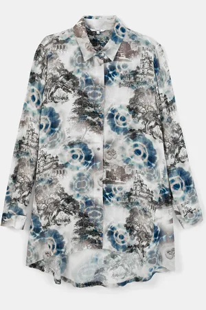 Desigual Camisa larga estilo India - - L