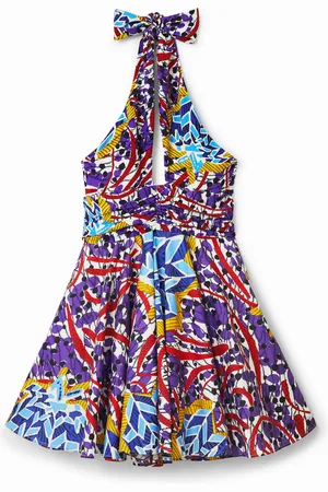 Desigual Vestido corto lazada Stella Jean - - L