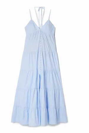 Desigual Vestido largo rayas - - L