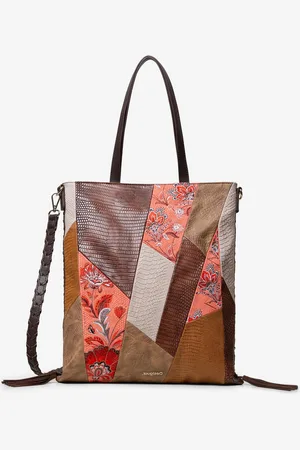 Desigual Bandolera patch floral y reptil - - U