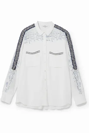 Desigual Camisa cenefas mensajes - - L