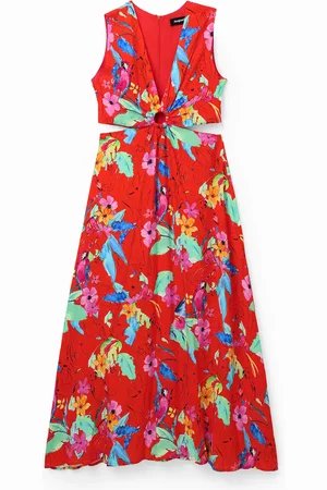 Desigual Vestido largo cut- - RED - L