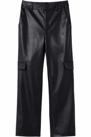 Desigual Pantalón cargo efecto piel - - M