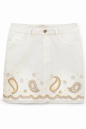 Desigual Falda corta vaquera paisley - - 24