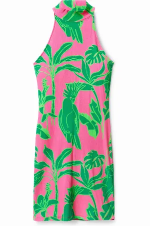 Desigual Vestido corto cuello halter - - L