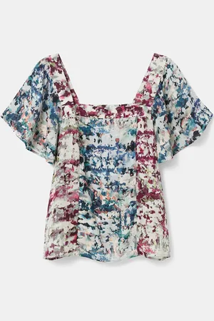 Desigual Blusa volantes camuflaje - - L
