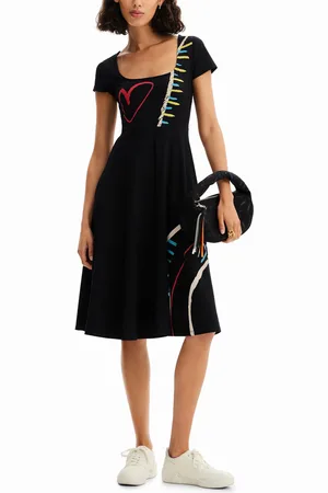 Desigual Vestido punto evasé arty - - L