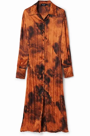 Desigual Vestido midi camisero - - L