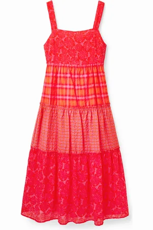 Desigual Vestido largo tirantes patch - - M