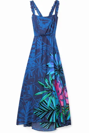 Desigual Vestido midi volantes tropical - - L