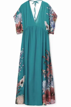 Desigual Maxi vestido corales sostenible - - L