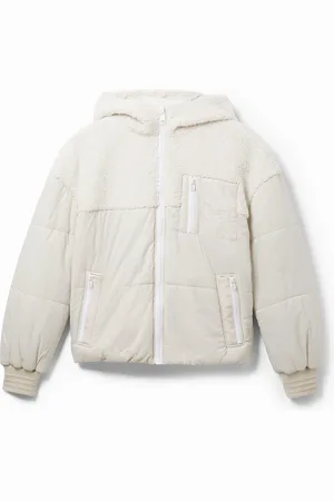 Desigual Chaqueta acolchada borreguito capucha - - L