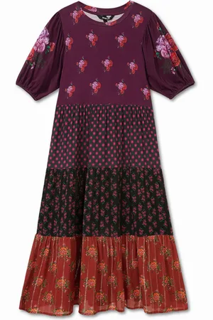 Desigual Vestido midi volantes - - L