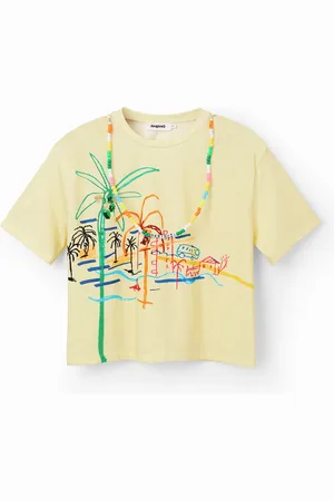 Desigual Camiseta ilustración collar - - L
