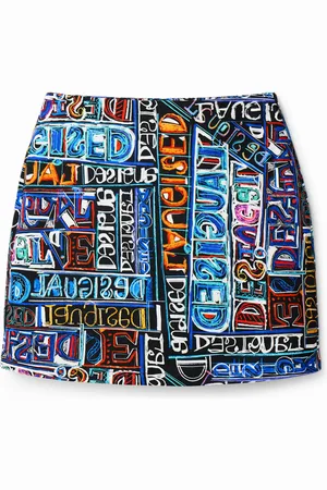 Desigual Minifalda slim logo arty - - L