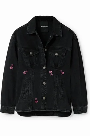 Desigual Chaqueta vaquera trucker flores - - S