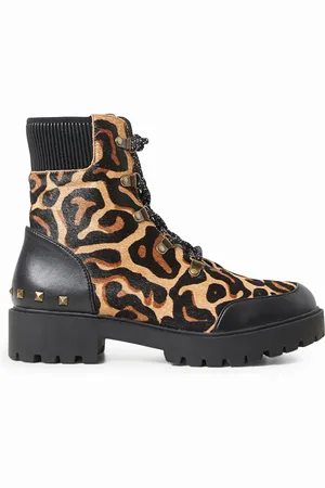 Desigual Bota de piel animal print - - 36